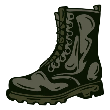 a pair of military boots