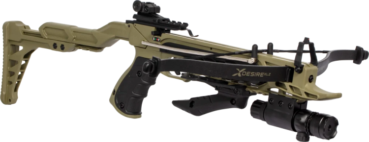 a toy gun with a rifle attached to it