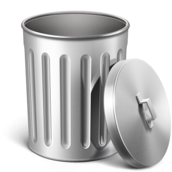 a trash can with a lid on it