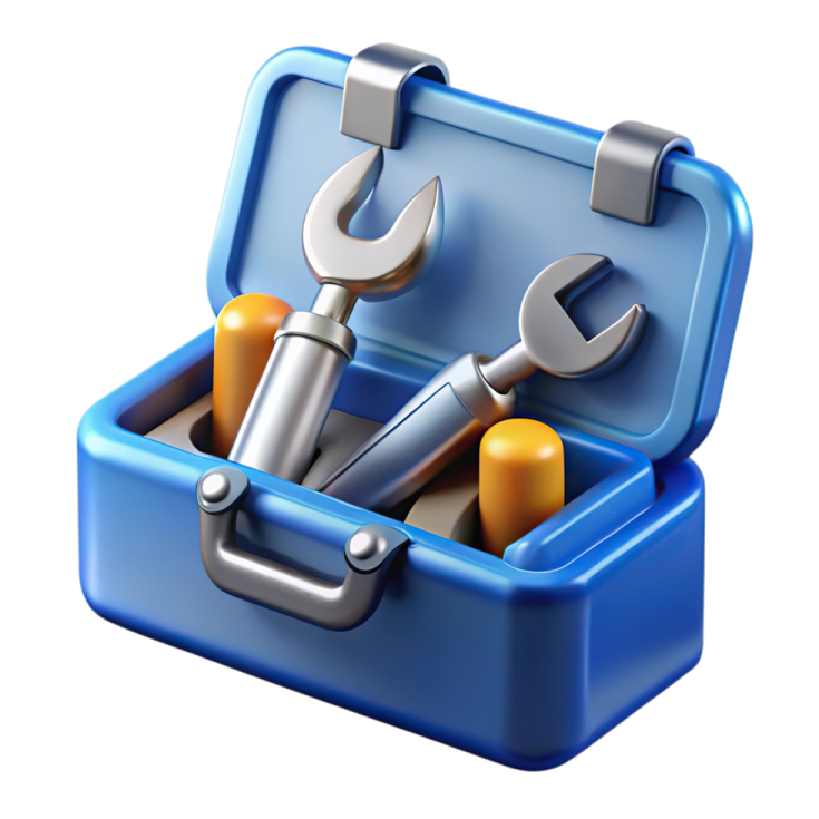 tools in a toolbox