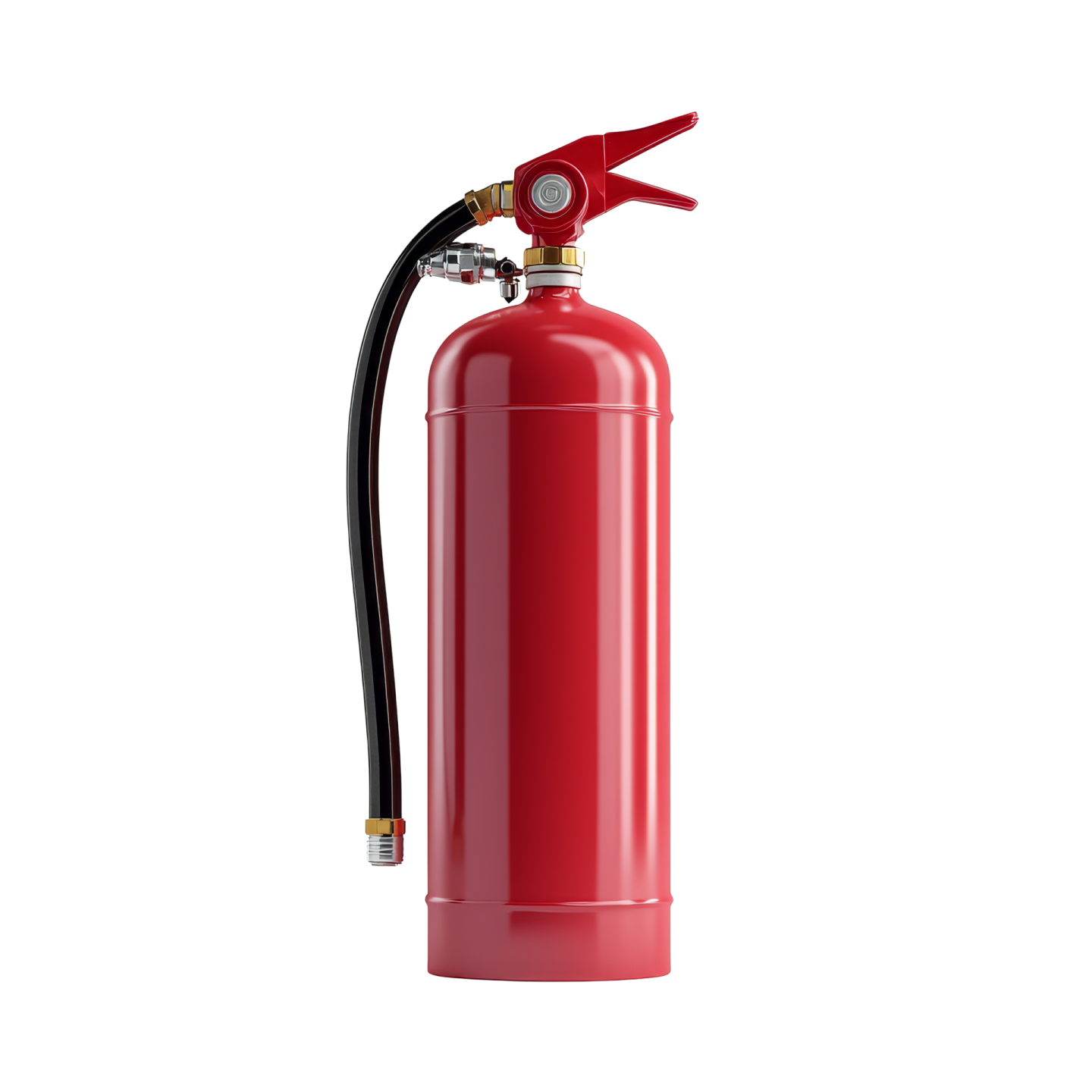 a red fire exor on a white background