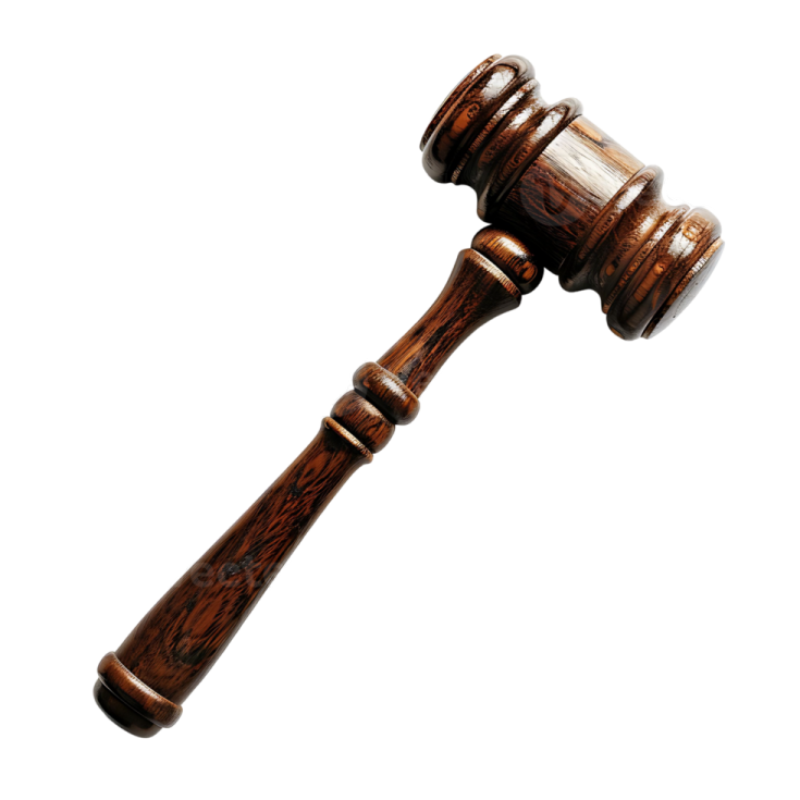 a wooden gaven on a white background