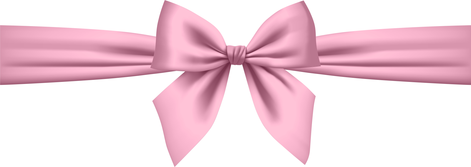 a pink bow on a white background