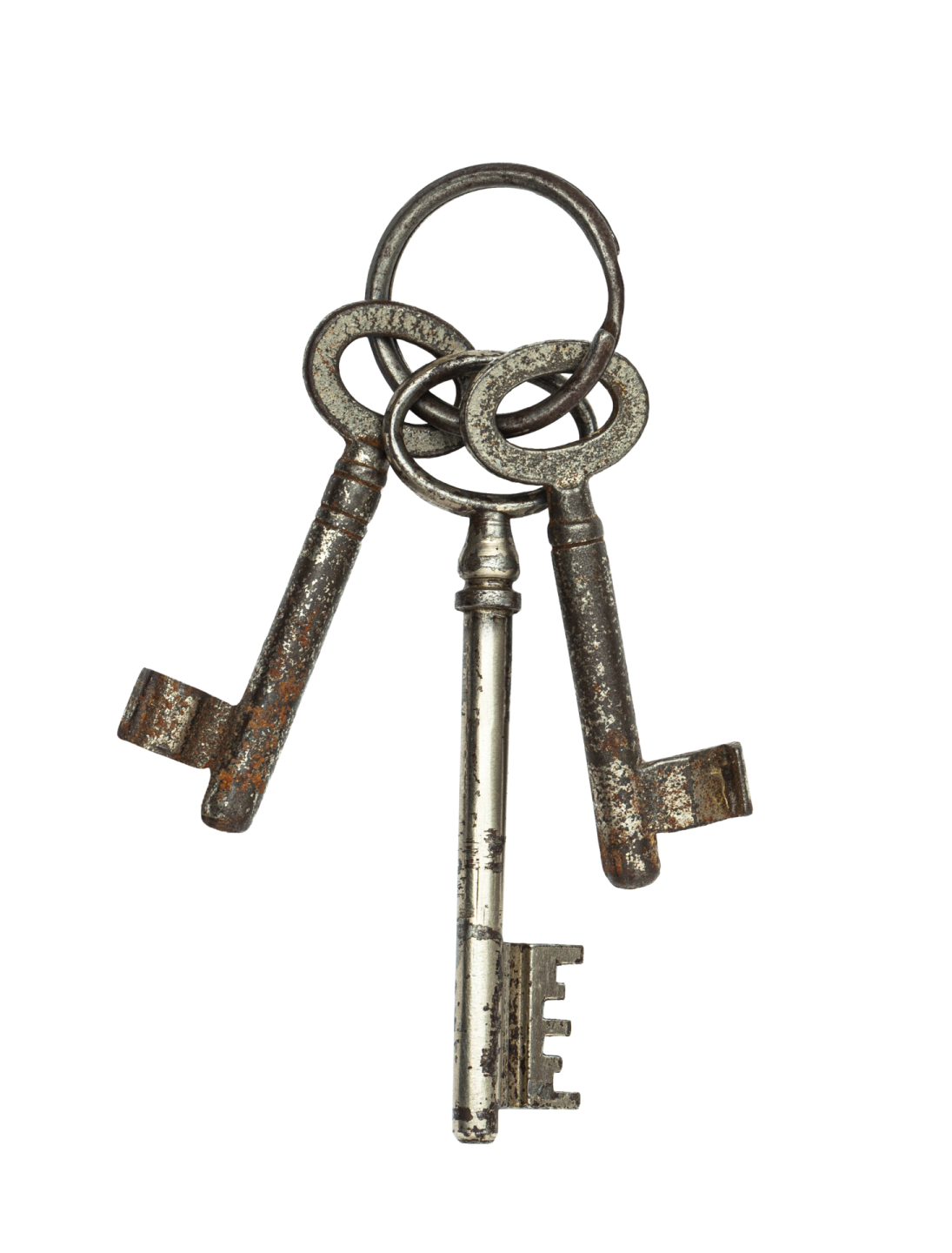 a bunch of keys on a white background