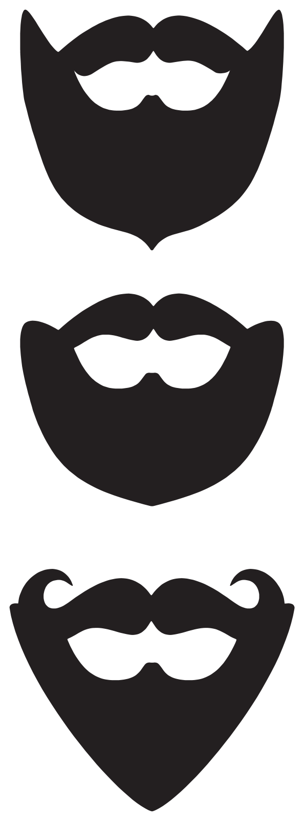 a set of mustaches on a white background