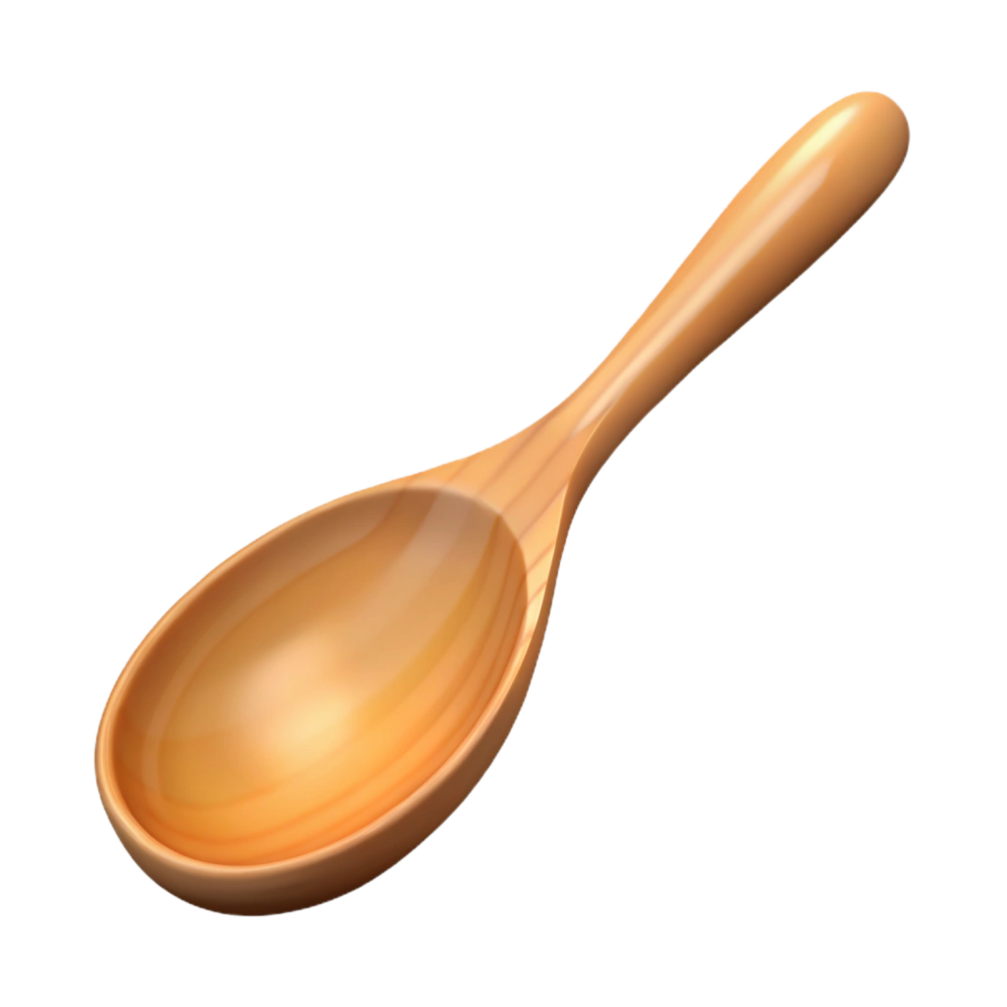 a wooden spoon on a white background