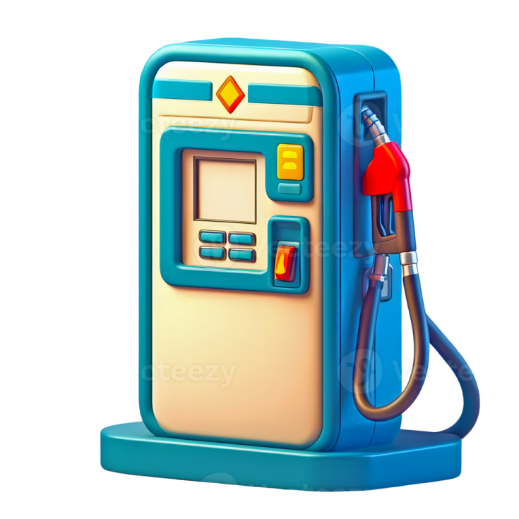 a gas pump on a white background