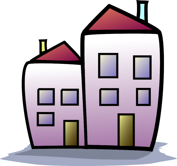 two houses clip art