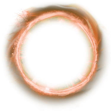 an orange circle with a white background