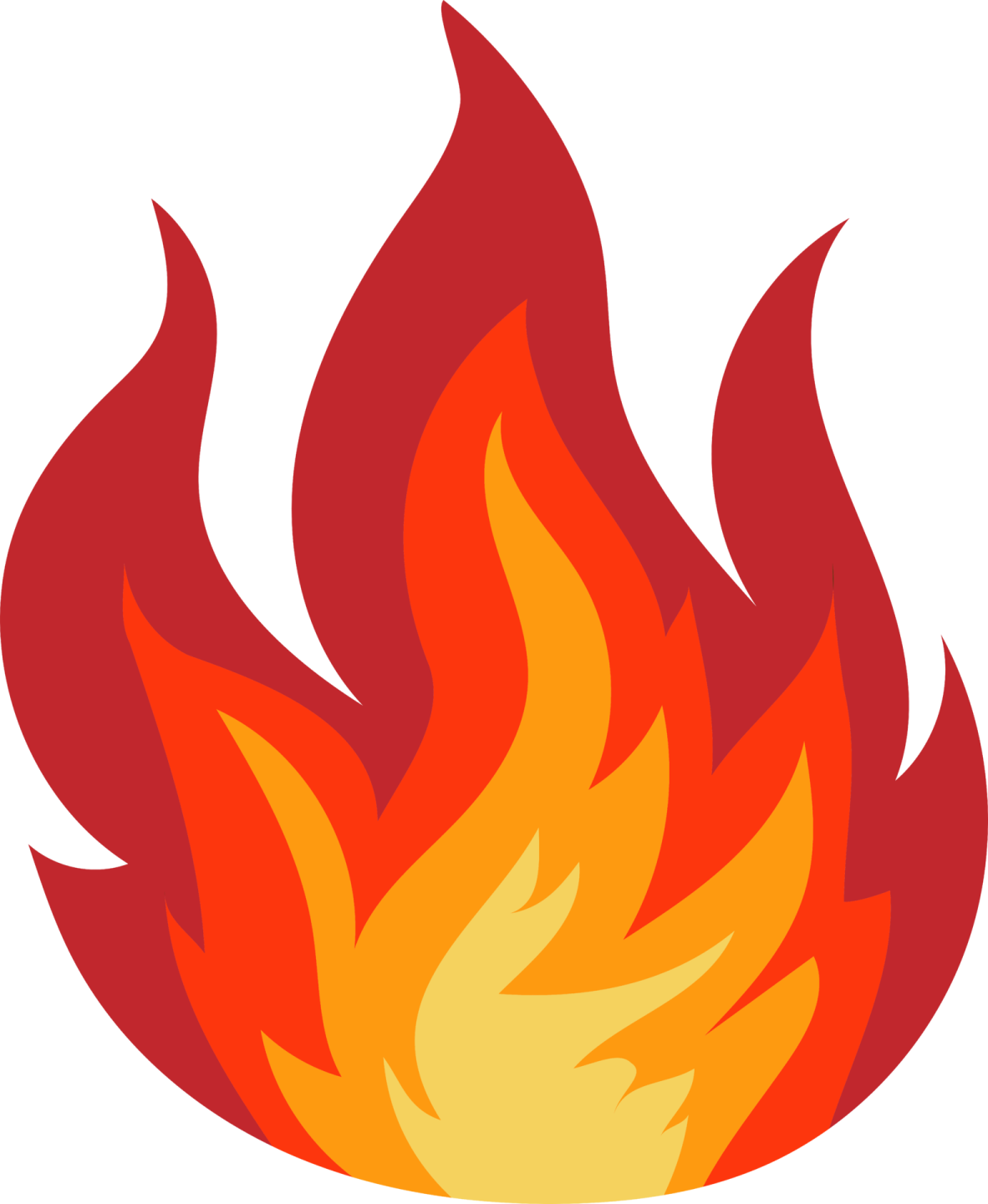 a fire with red and yellow flames