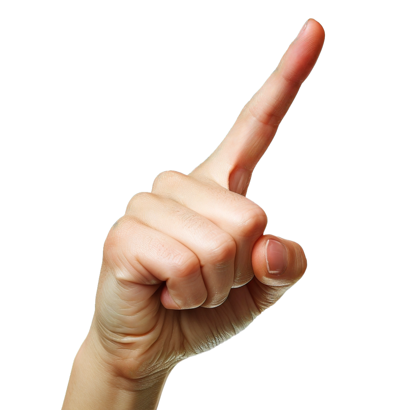 a person's hand is pointing at the camera