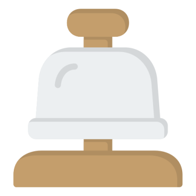 a bell on a white background
