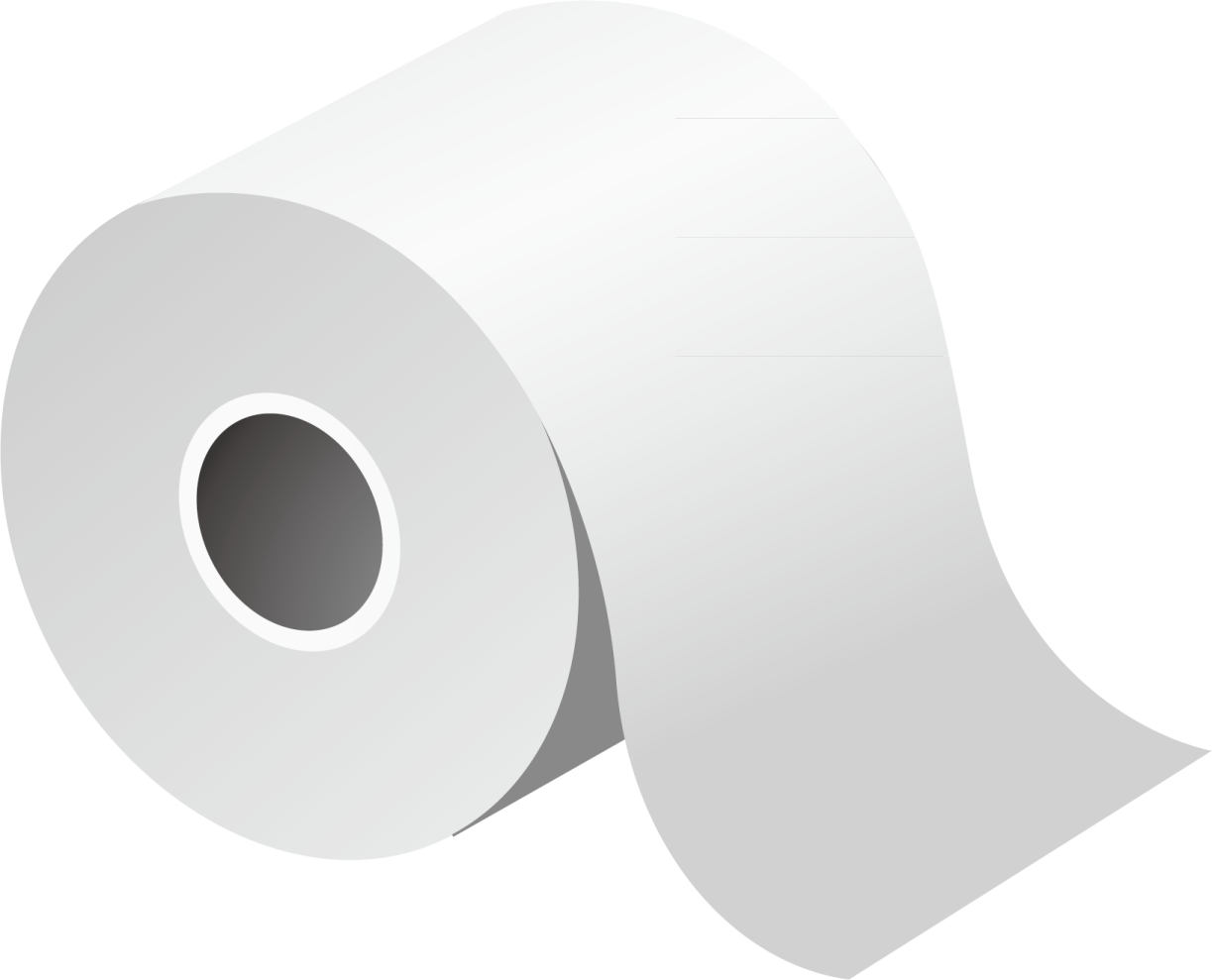 a roll of toilet paper on a white background