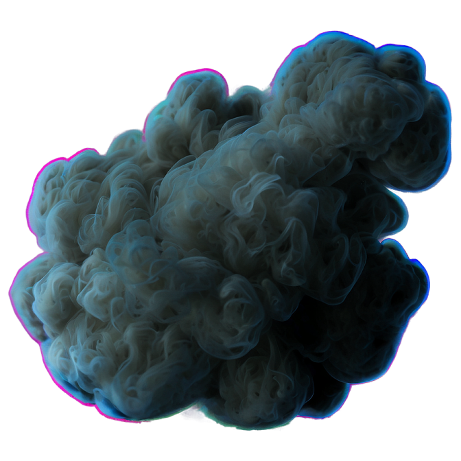 a cloud of smoke on a white background