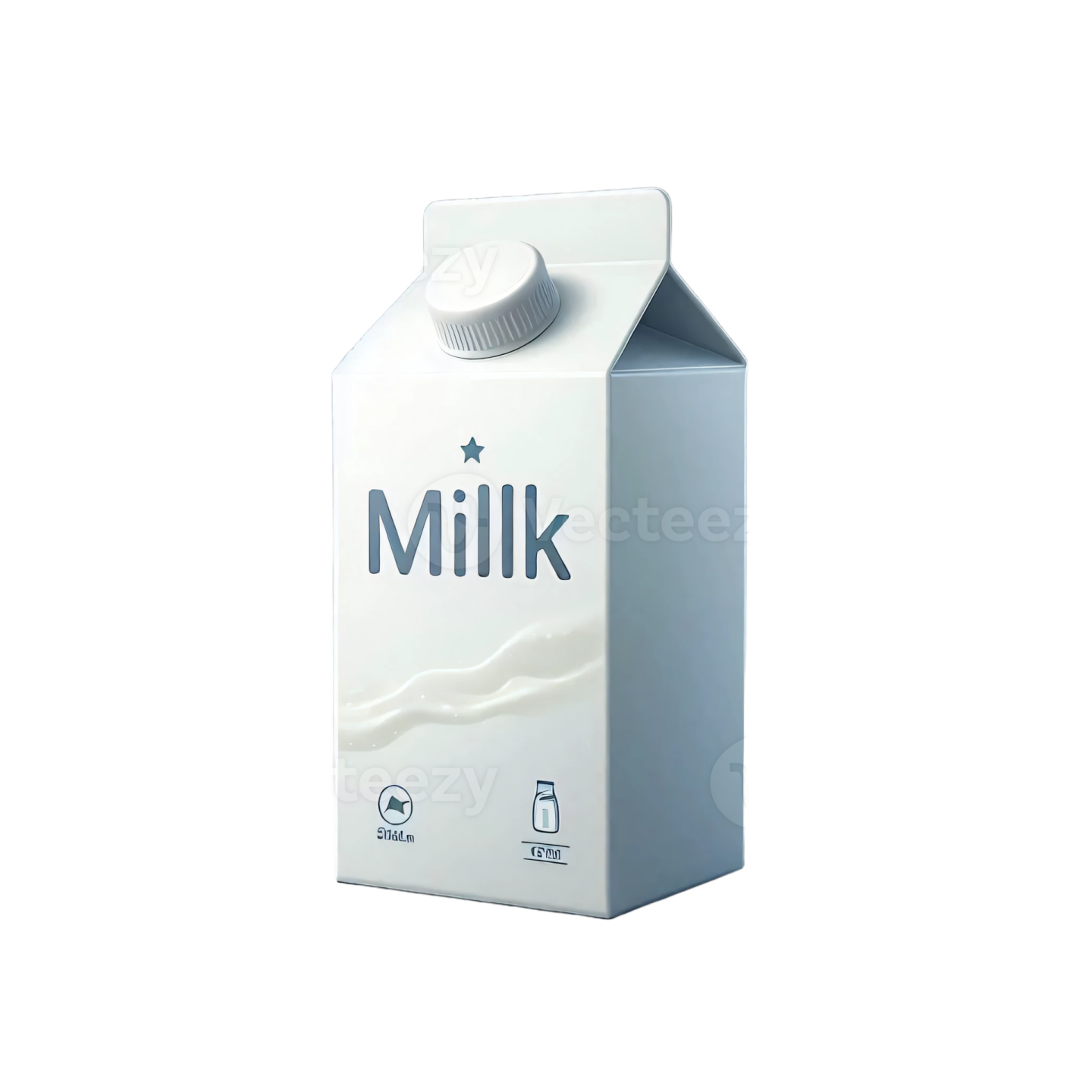 a carton of milk on a white background