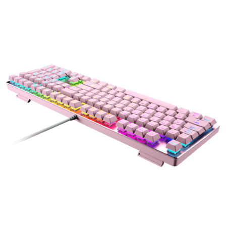 a computer keyboard with colorful keys on it