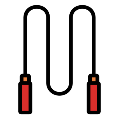 a black and white icon of two cables