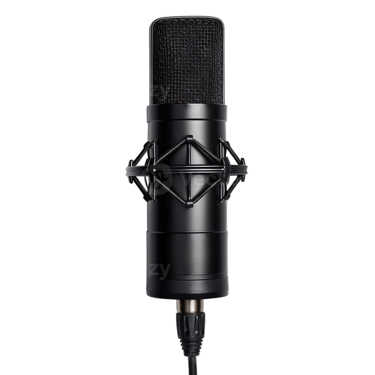 a microphone on a white background