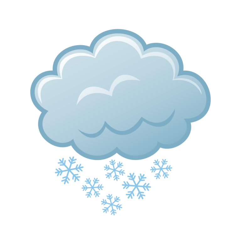 a cloud with snow on it