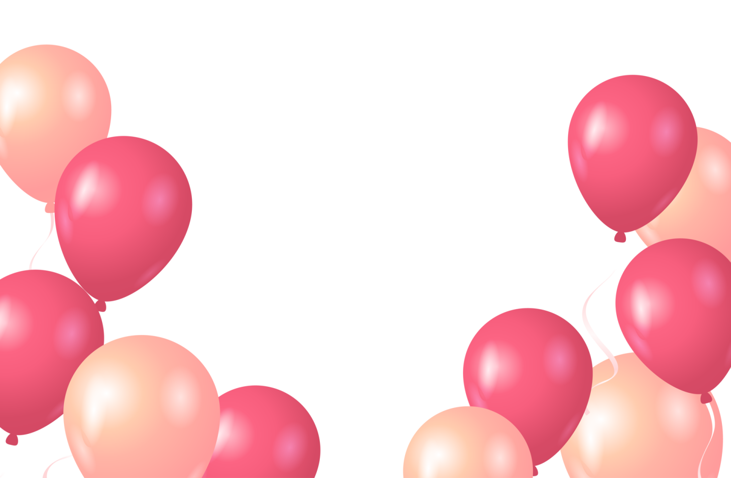 a bunch of balloons on a white background