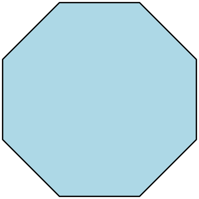 a hexagon with a blue background
