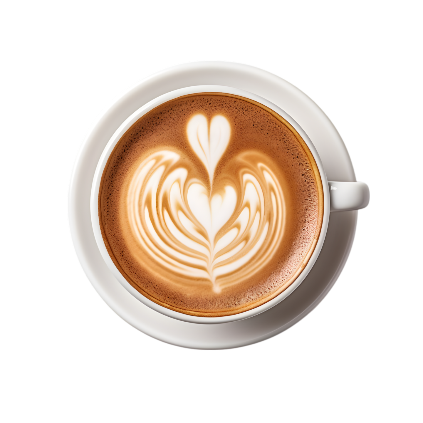 a cup of coffee on a white background