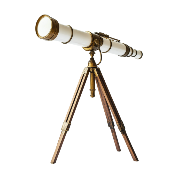 a telescope on a tripod stand