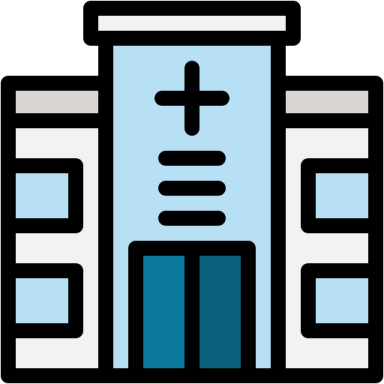 a building with a cross on the front