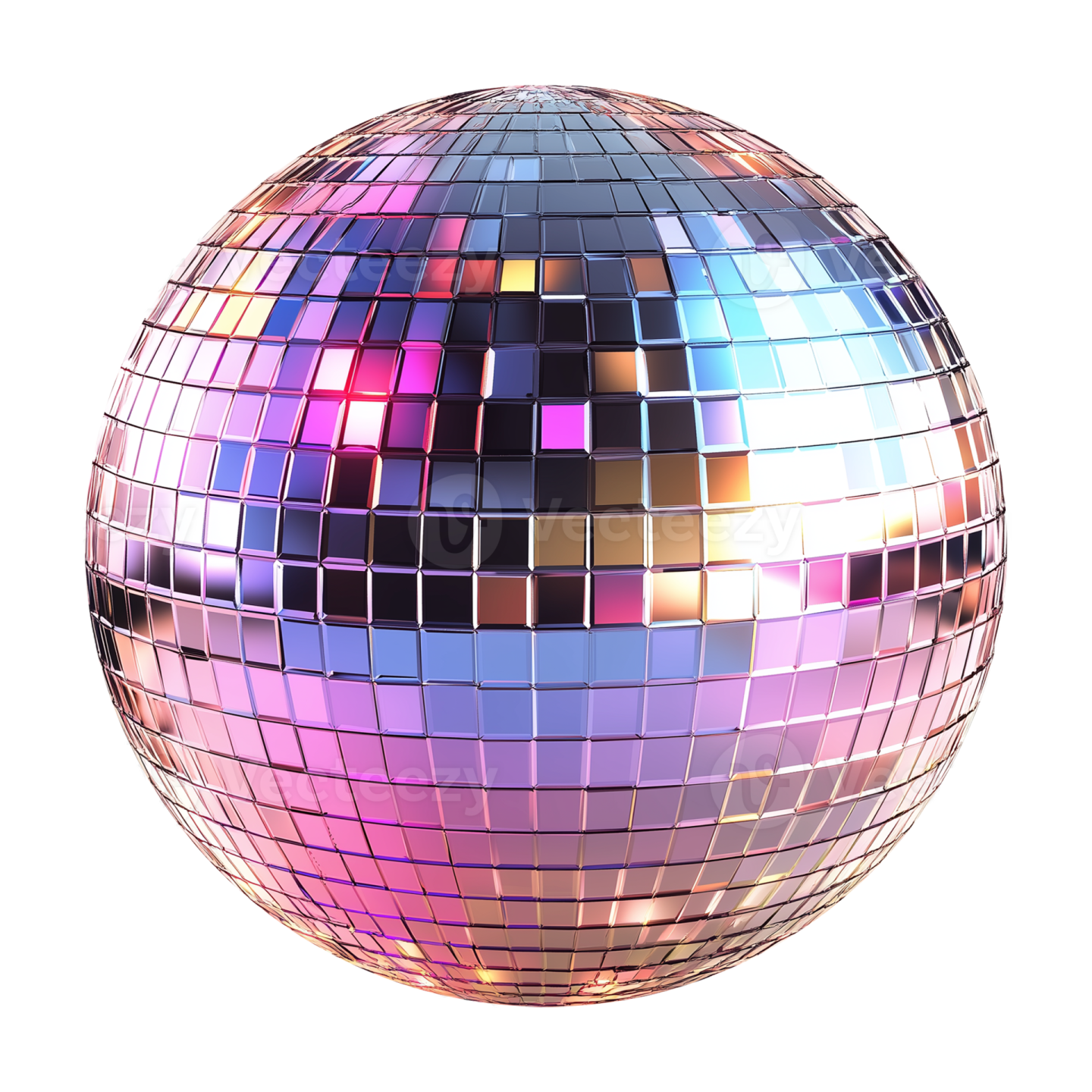 a shiny disco ball on a white background