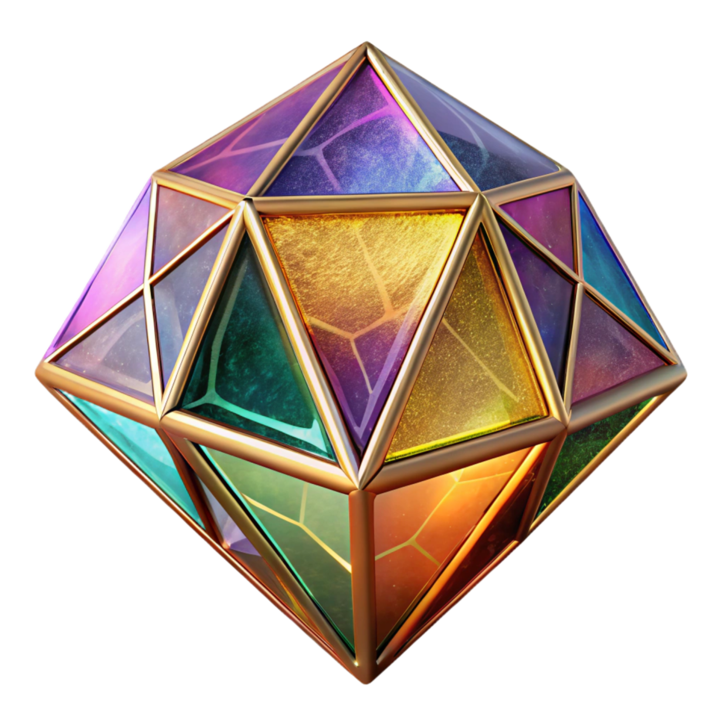an image of a rainbow colored diamond