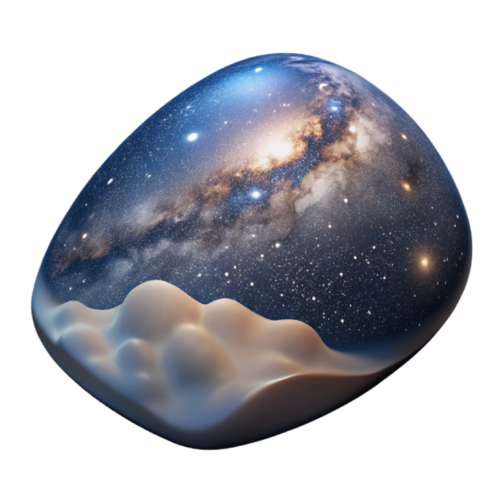 an egg with the milky in the background
