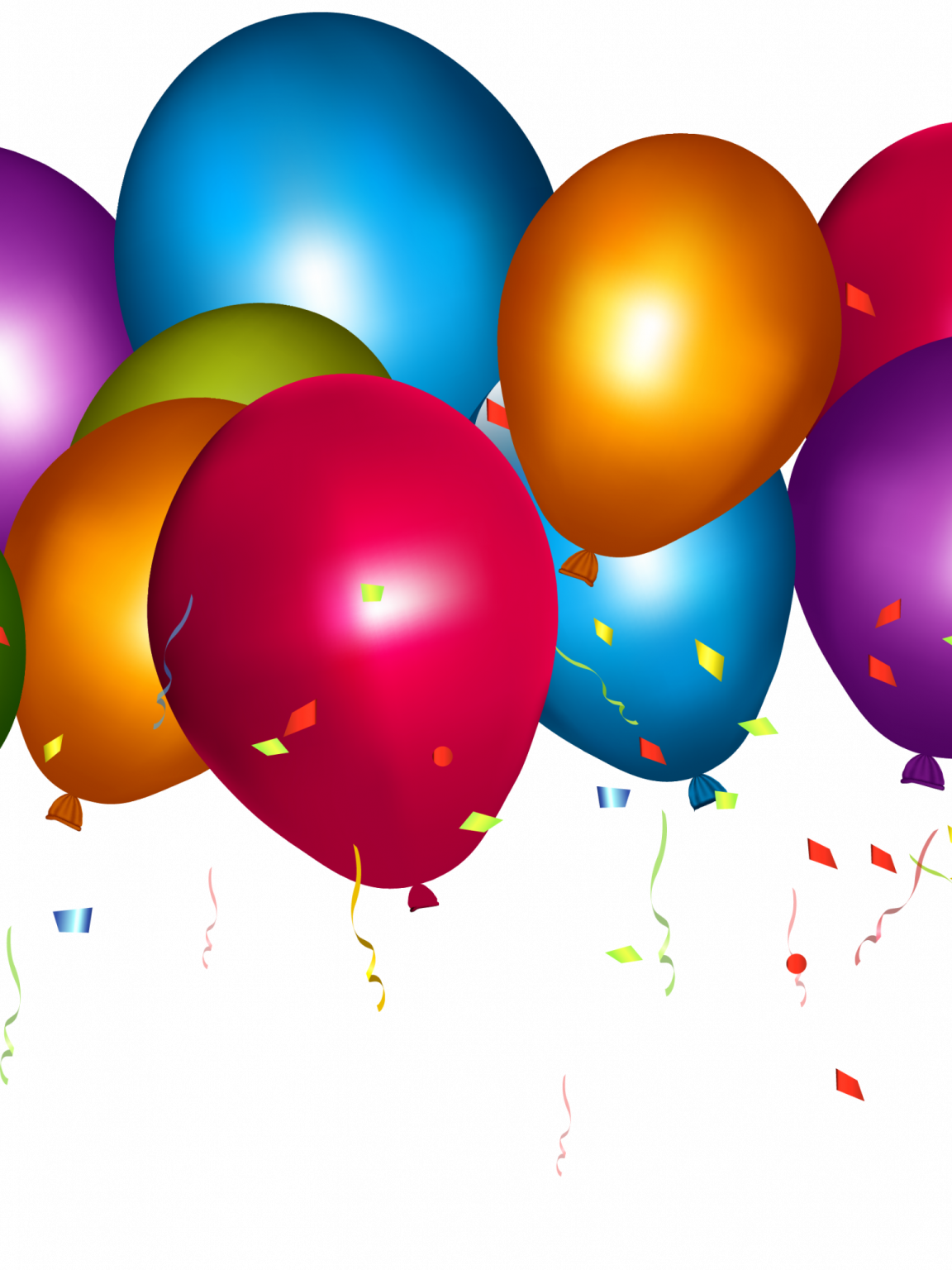 a bunch of colorful balloons on a white background