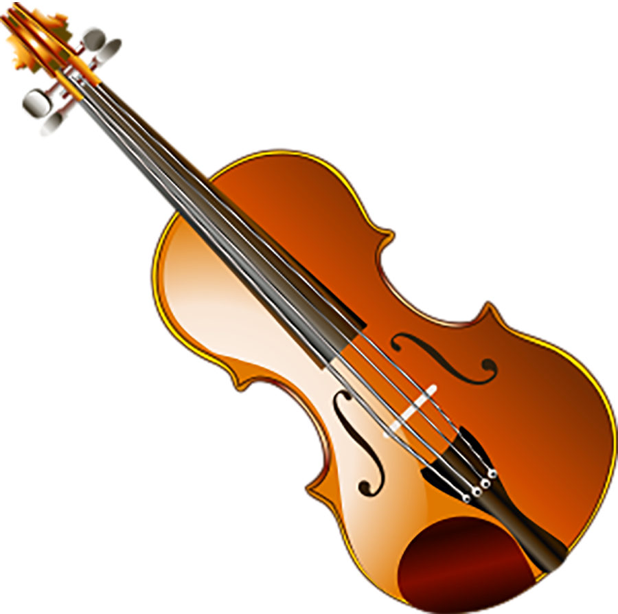a violin on a white background