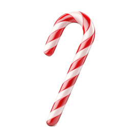 a candy cane on a white background