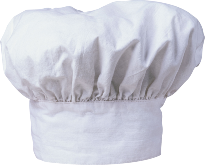 a chef's hat on a white background