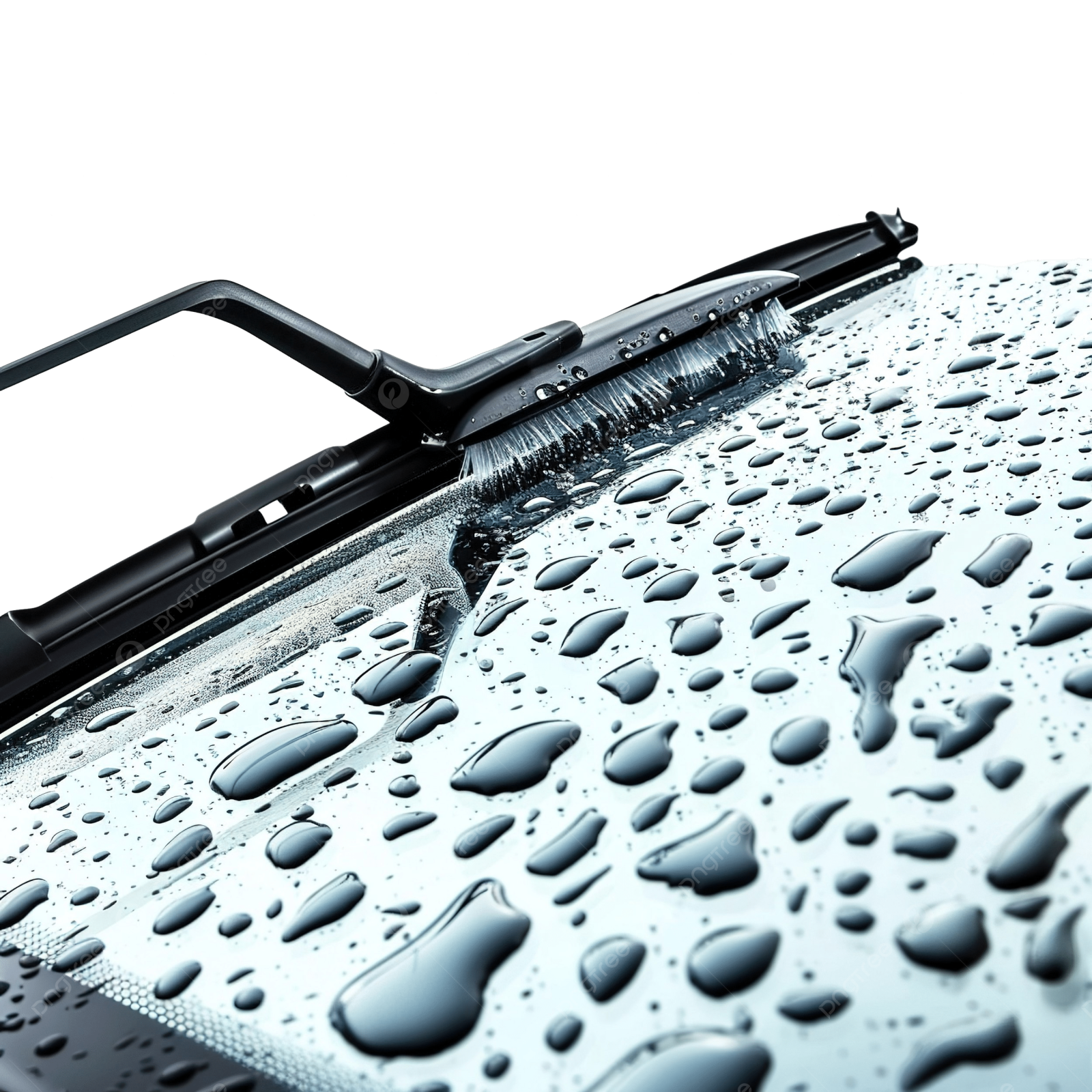 a car windshield with water droplets on it