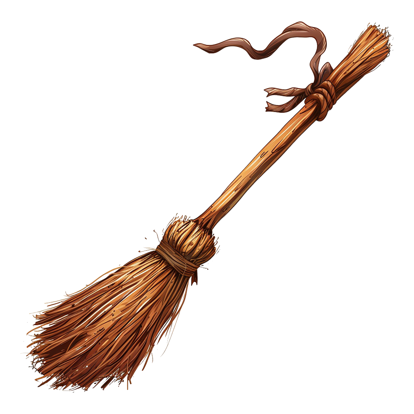 a broom on a white background
