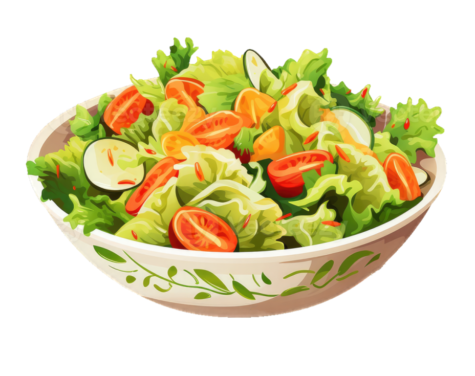 a bowl of salad with lete and tomatoes