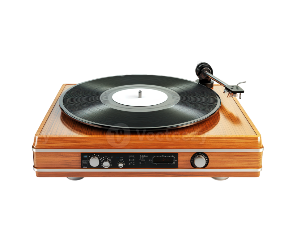 a record player's turntable on a white background