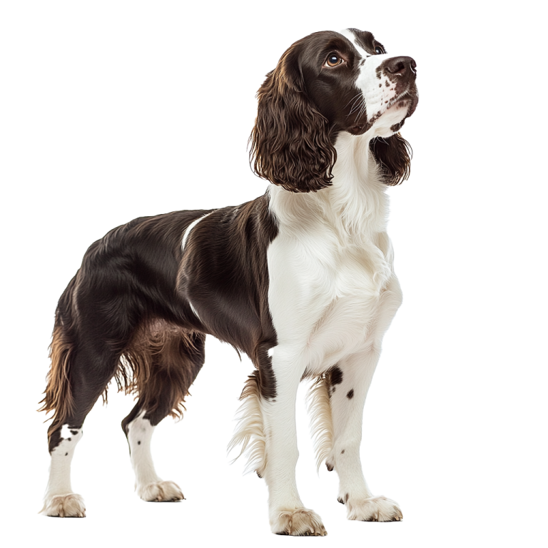 a black and white dog
