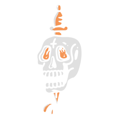 a skull with a hat on its head