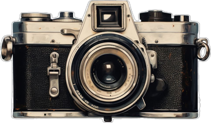 an old camera on a white background