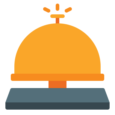 a yellow bell on a white background