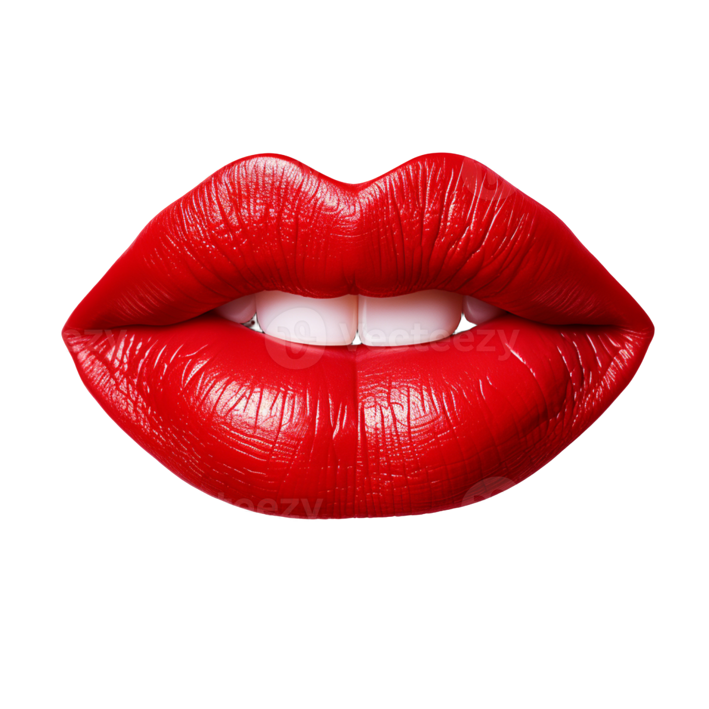 a close up of a red lipstick on a white background