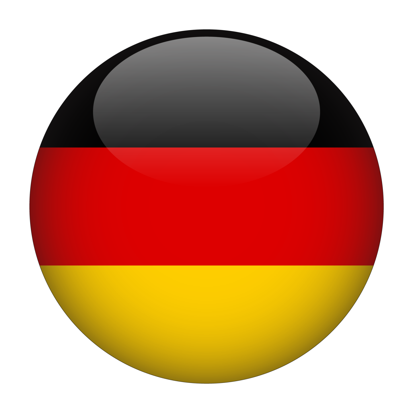 the german flag on a ball