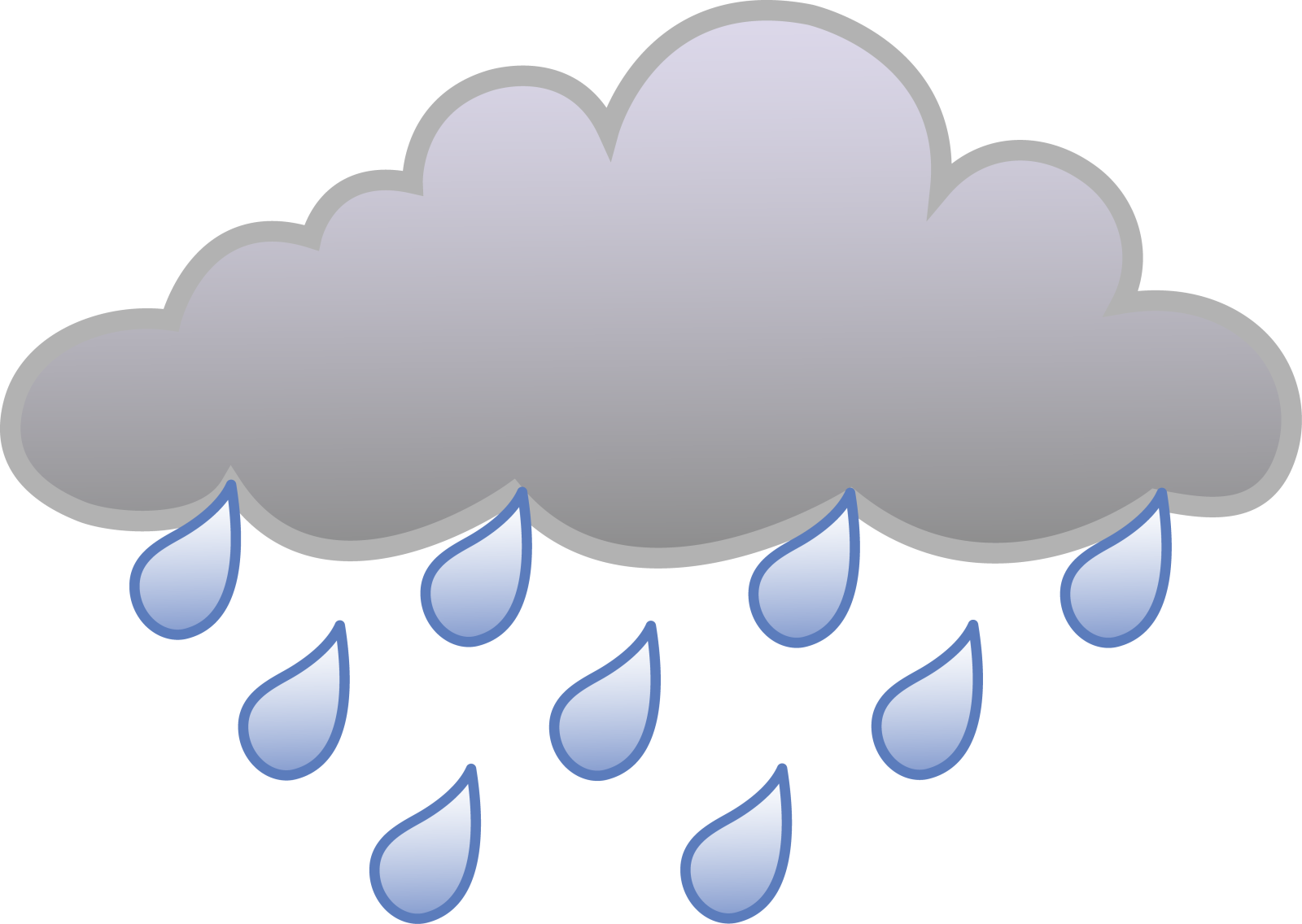 a cloud with rain on it
