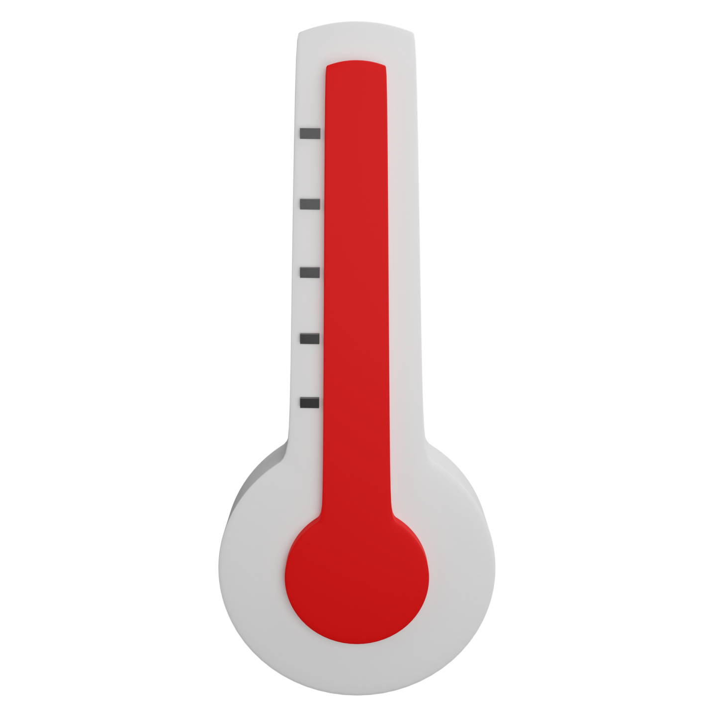 a thermometer on a white background
