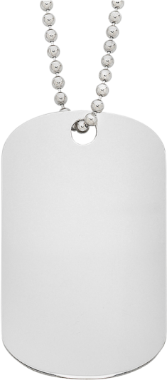a dog tag on a white background