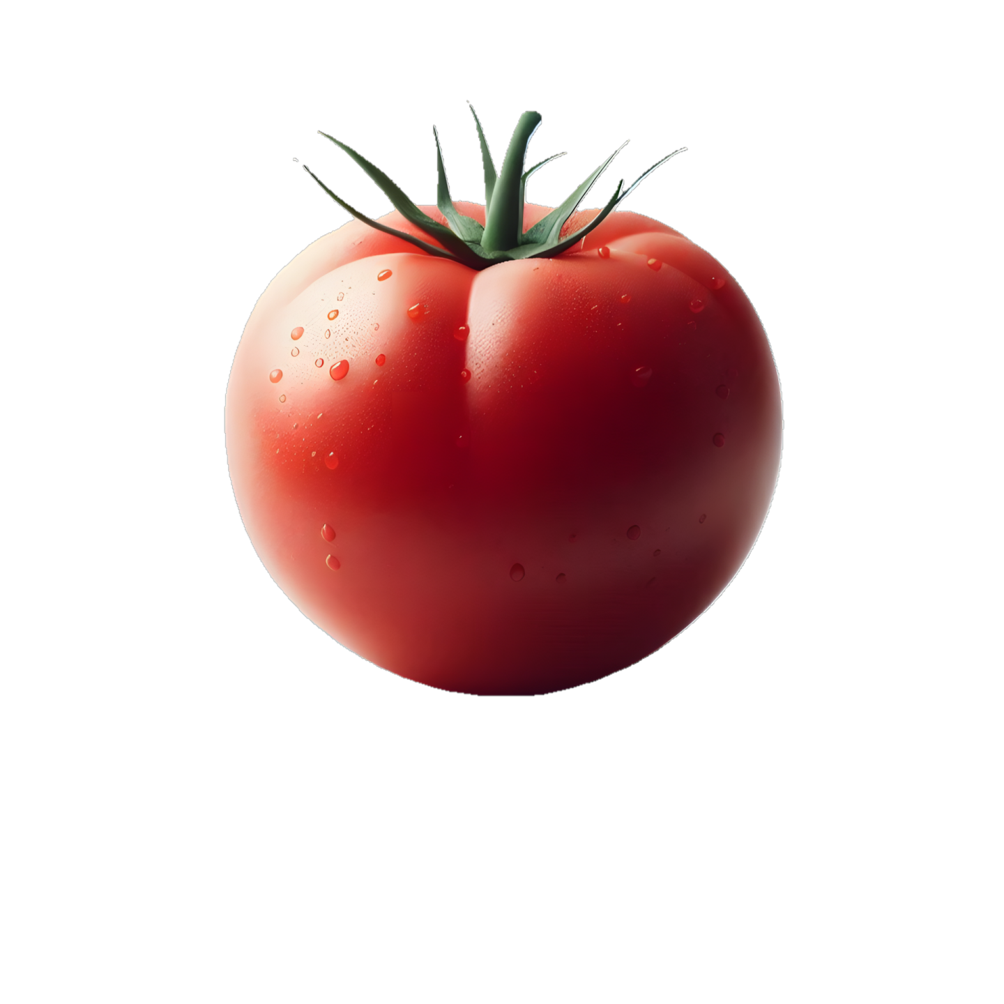 a red tomato on a white background