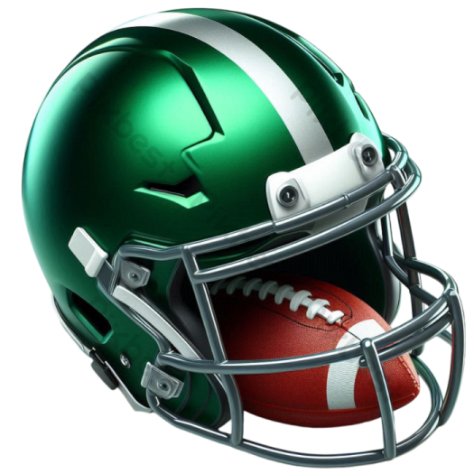 a football helmet with an american flag on it